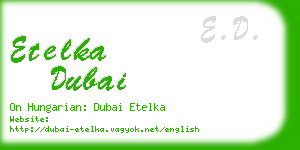 etelka dubai business card